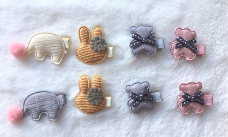 2pk Hårspenner med Dyremotiver