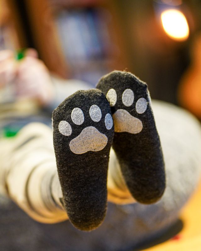 KATTNAKKEN Ullsokk Antiskli, Grå Melert