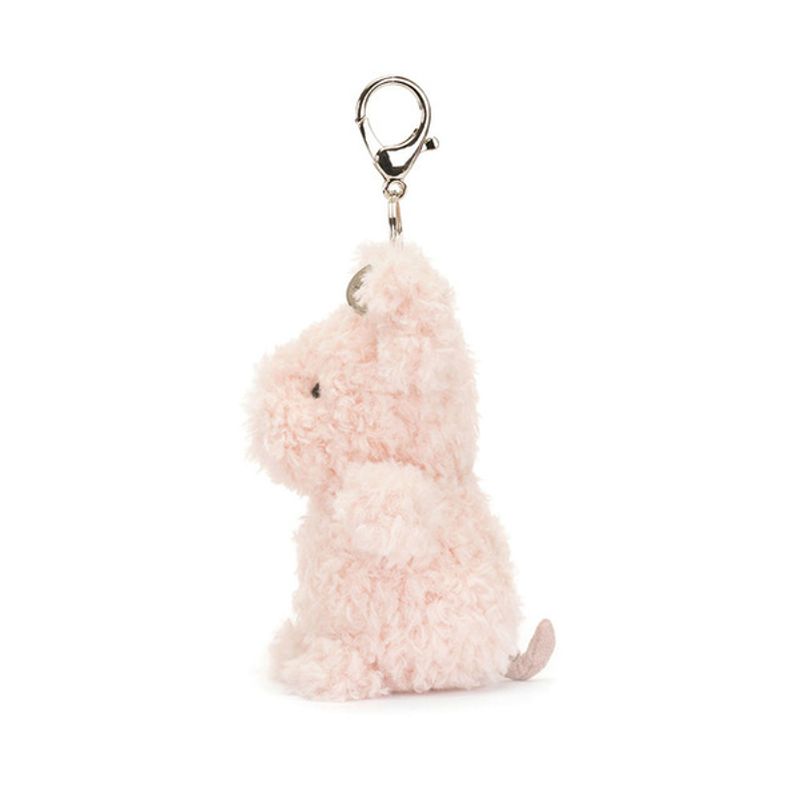 Jellycat Little Pig Bag Charm Grisunge Nøglering