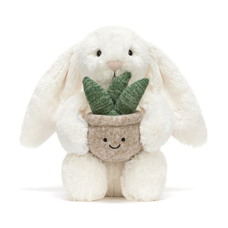 Jellycat Cream Bunny with Plant