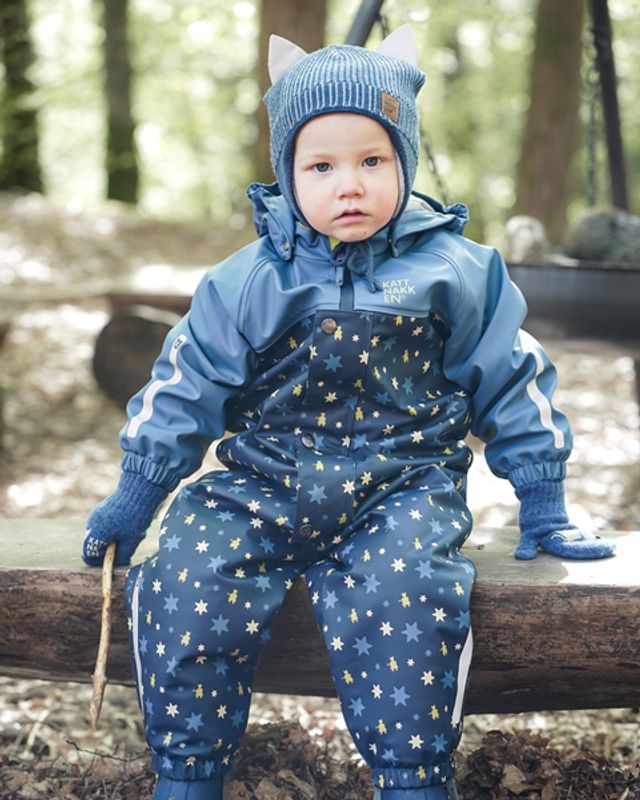 KATTNAKKEN Baby Regndress Pytt, Blå Horisont