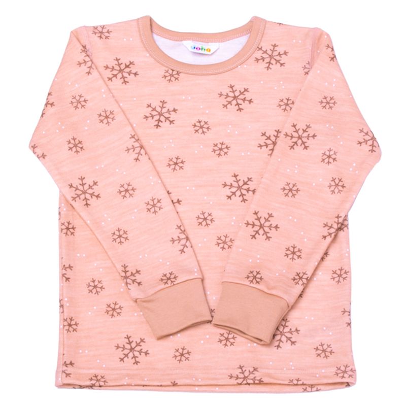 JOHA SNOWFLAKE GENSER I ULL/BAMBUS, Peach