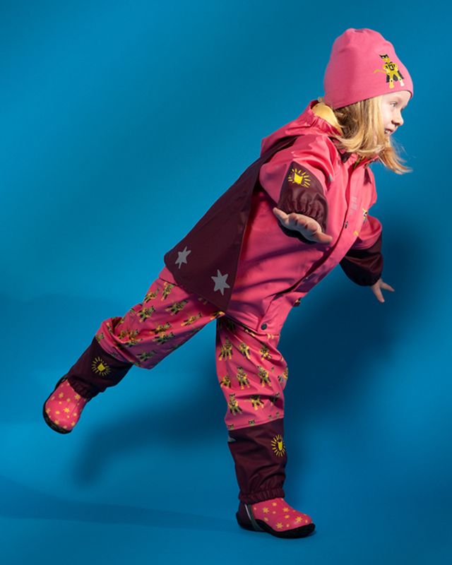 KATTNAKKEN Plask Regnsett Superhelt, Superrosa